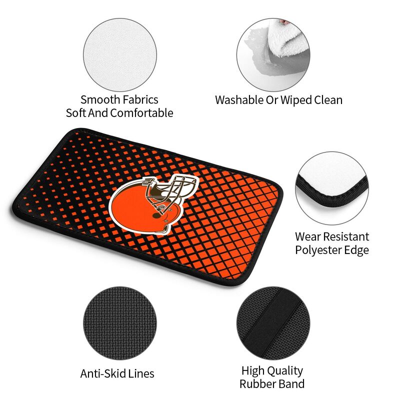 Cleveland Browns Car handrail box cushion Personalized printed car armrest cover