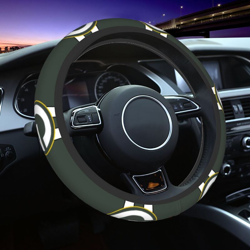 Green Bay Packers 1 Printed breathable elastic steering wheel cover anti slip cover