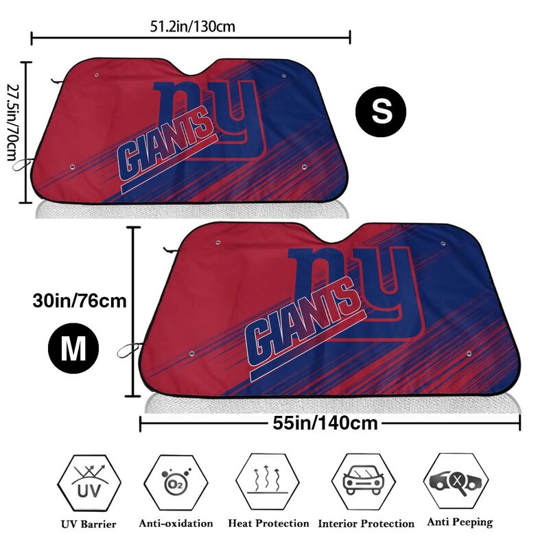 New York Giants Print car windshield sunshade panel car windshield sunshade cover multiple sizes