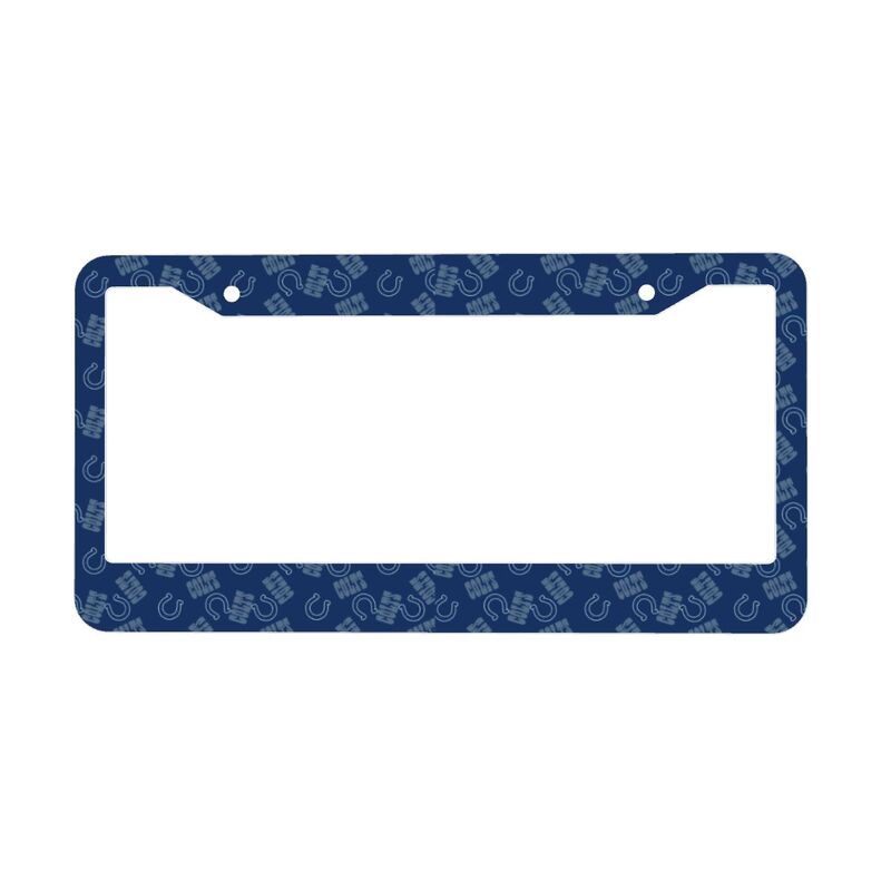 Indianapolis Colts Print front rear license plate holder circular hole license plate holder (one pair)