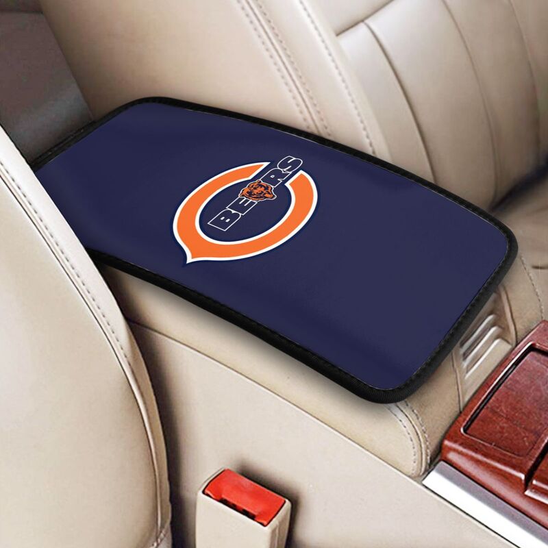 Car armrest box pad Chicago Bears 3 Printed central armrest box cushion protective pad