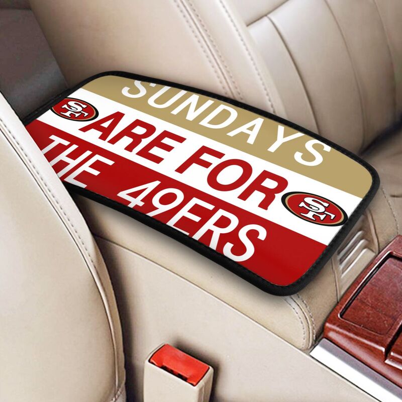 San Francisco 49ers Personalized printed car armrest cover Car handrail box cushion