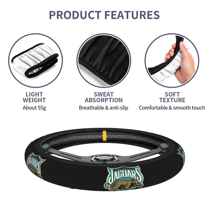 Jacksonville Jaguars 2 Printed breathable elastic steering wheel cover