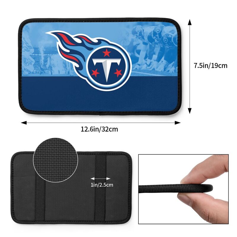 Car armrest box pad Tennessee Titans 3 Printed central armrest box pad protective pad