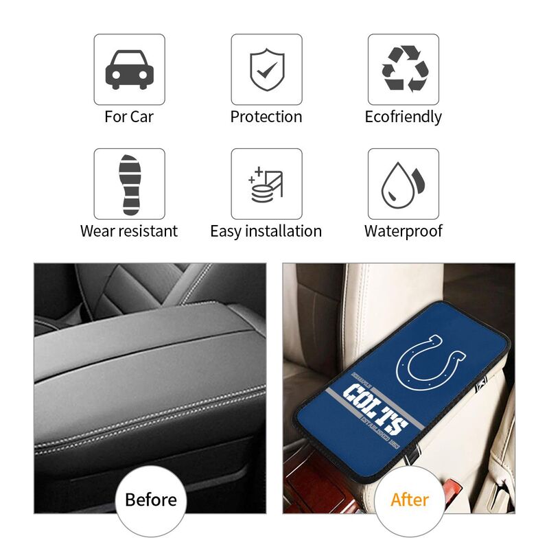 Indianapolis Colts Printed car armrest box pad Protective pad