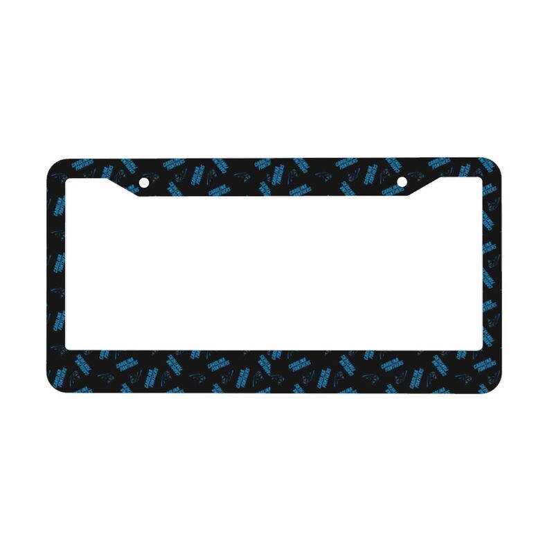 Carolina Panthers Print front rear license plate holder circular hole license plate holder (one pair)
