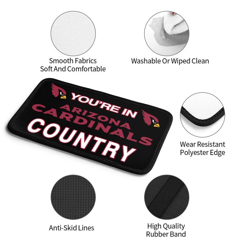 Arizona Cardinals Printed car armrest box pad elbow support pad