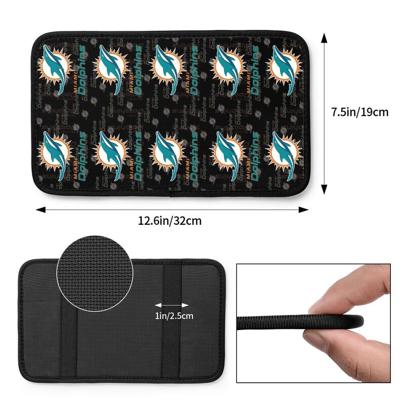 Miami Dolphins2 Printed car armrest box pad elbow protection pad
