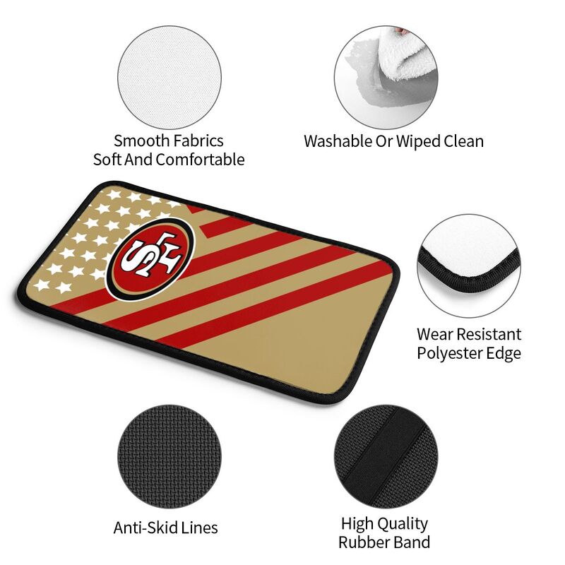 San Francisco 49ers Printed car armrest box pad anti-abrasion pad