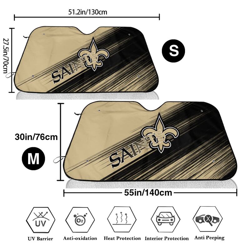 New Orleans Saints Print car windshield sunshade panel car windshield sunshade cover multiple sizes