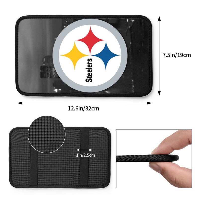 Car armrest box pad Pittsburgh Steelers 7 Printed central armrest box pad protective pad