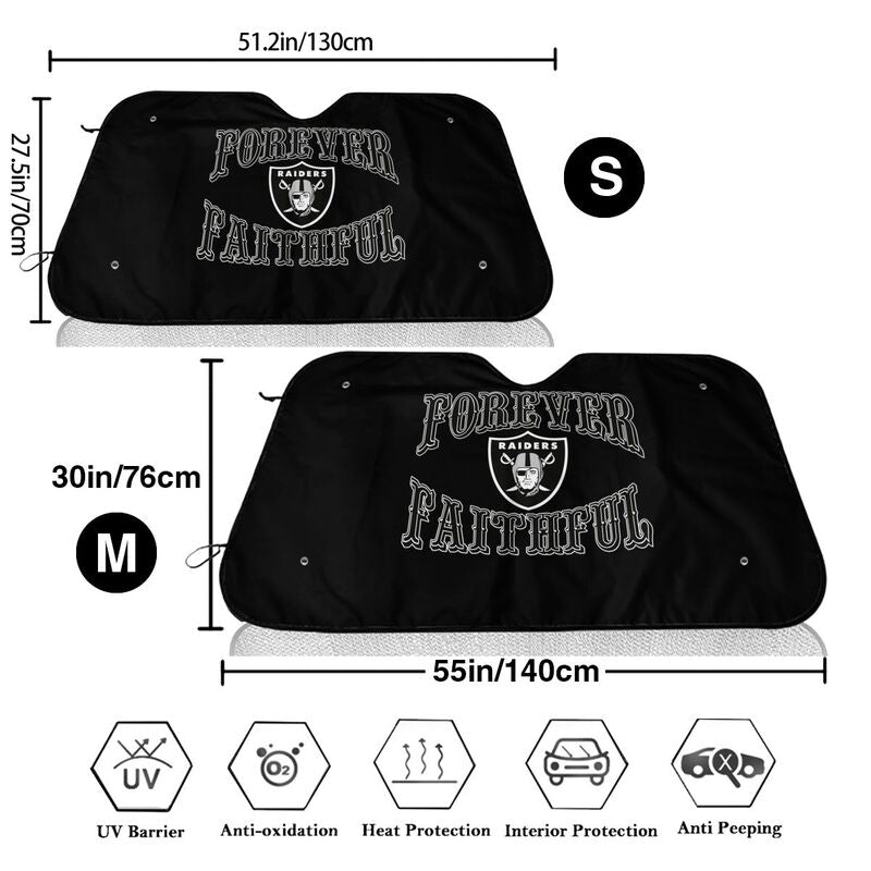 Las Vegas Raiders Printing car multi size front windshield sunshade car windshield sunshade