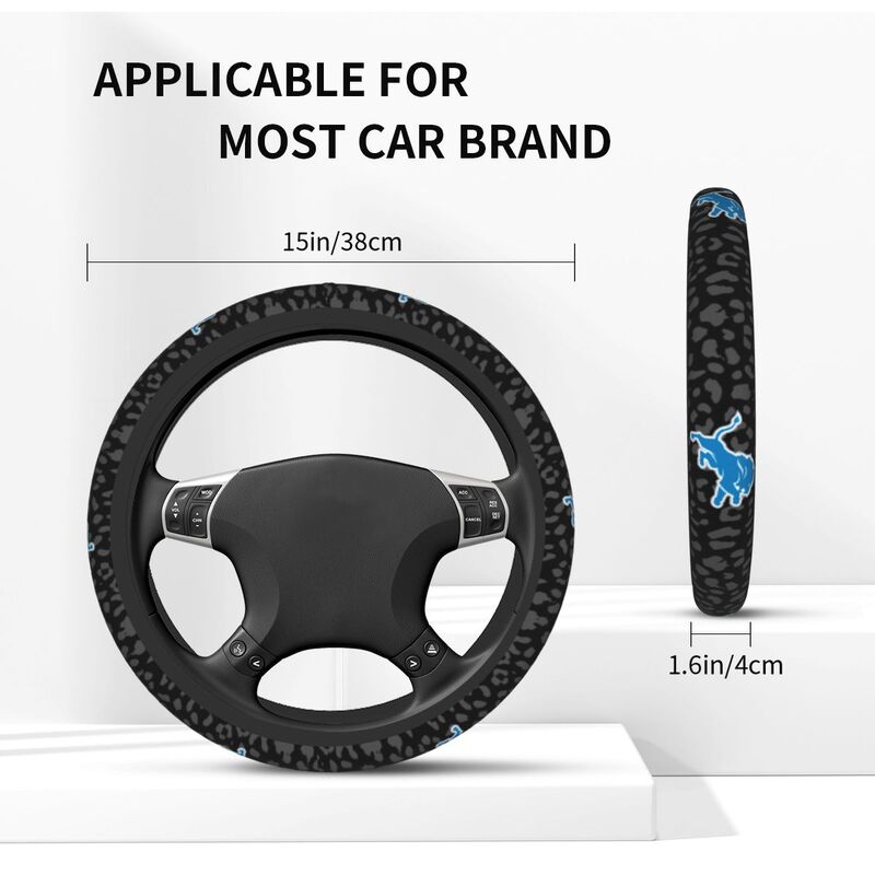Detroit Lions Printed elastic steering wheel cover car steering wheel protective cover