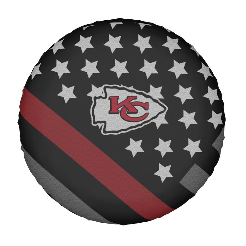 Kansas City Chiefs 2 car dustproof sunscreen tyre protective cover Tyre protective cover