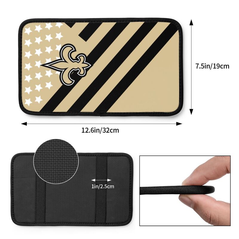 New Orleans Saints Printed car armrest box pad anti-abrasion pad