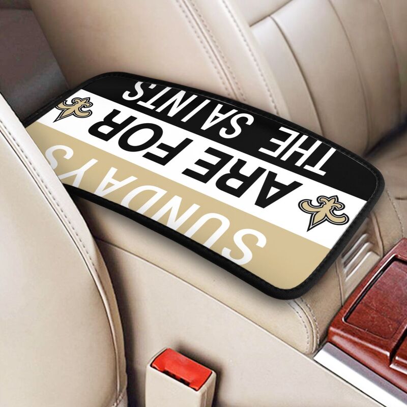New Orleans Saints Personalized printed car armrest cover Car handrail box cushion