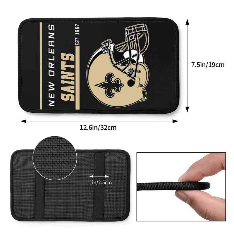 New Orleans Saints Print car armrest box cushion armrest protective cover