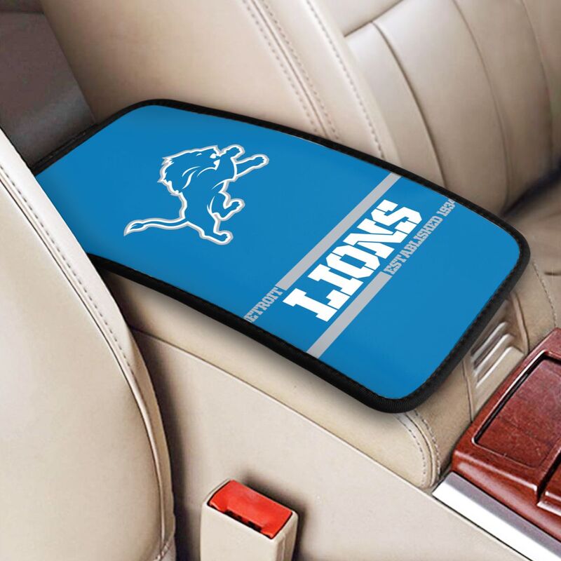 Detroit Lions Printed car armrest box pad Protective pad