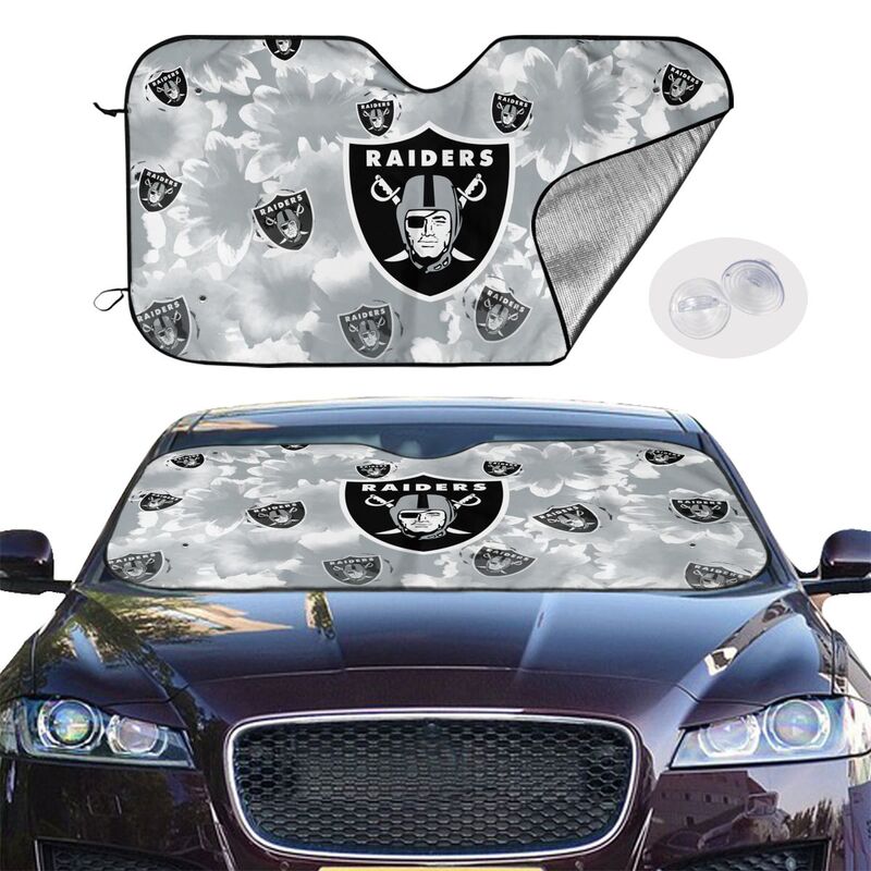 Las Vegas Raiders Printed multi size car front windshield sunshade car windshield sunshade