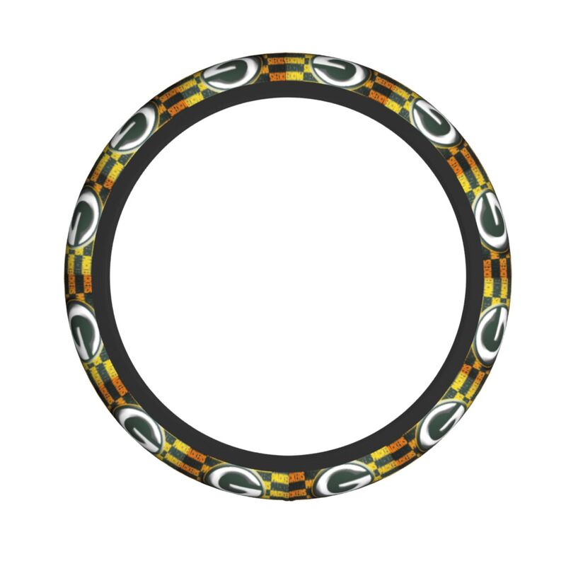 Green Bay Packers 2 Printed breathable anti slip cover elastic steering wheel cover