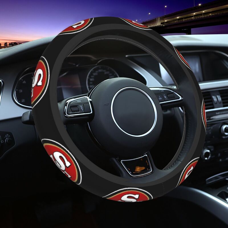 San Francisco 49ers Printed car protective cover elastic steering wheel cover