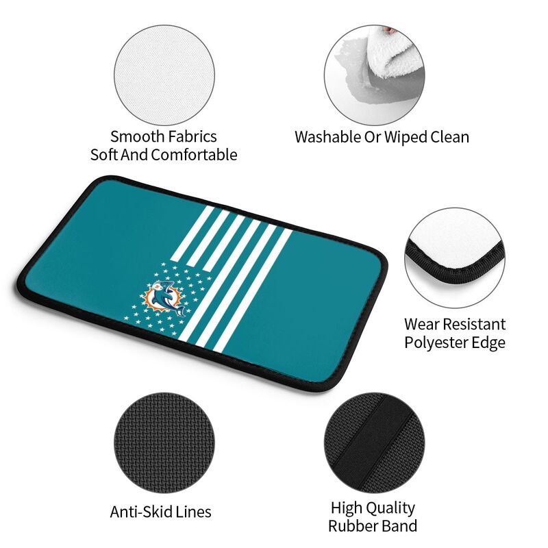 Miami Dolphins Printed car armrest box pad elbow protection pad