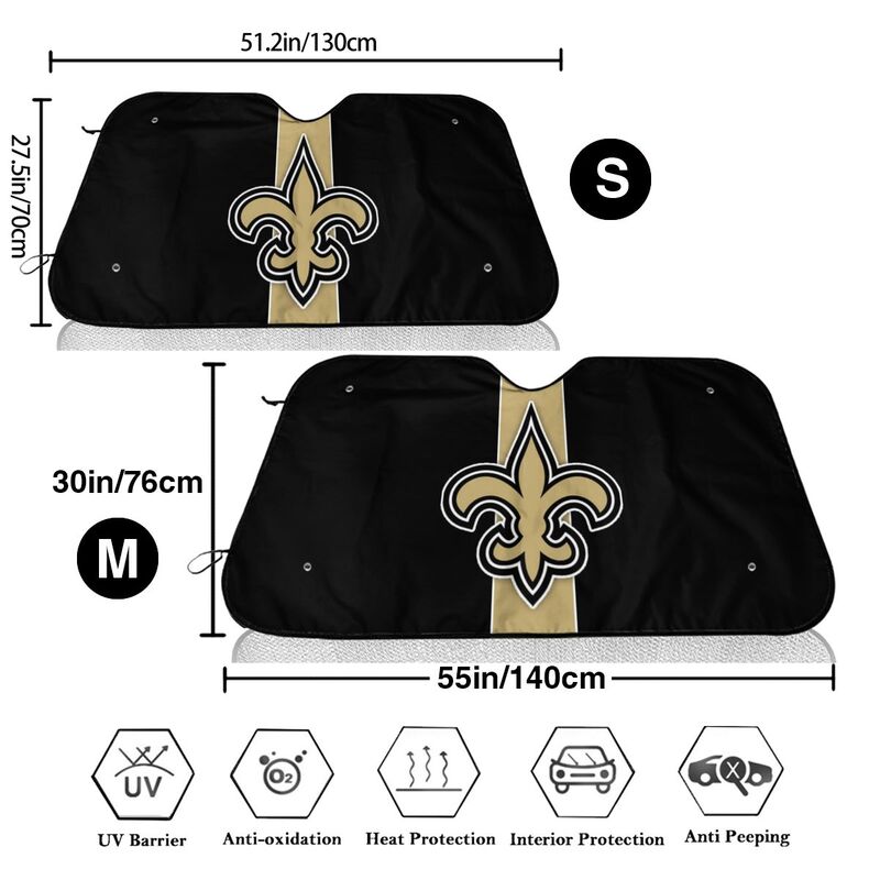 New Orleans Saints 2 Printed suitable for front Car windshield sunshades Car windshield sunshades