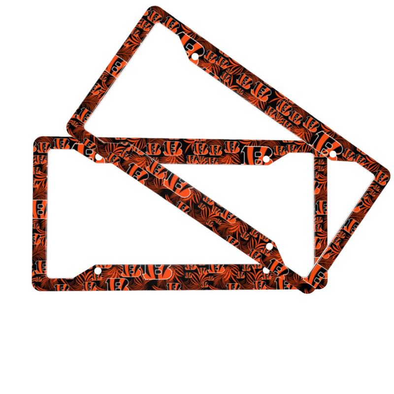 Cincinnati Bengals Print Car license plate frame four hole license plate holder (one pair)