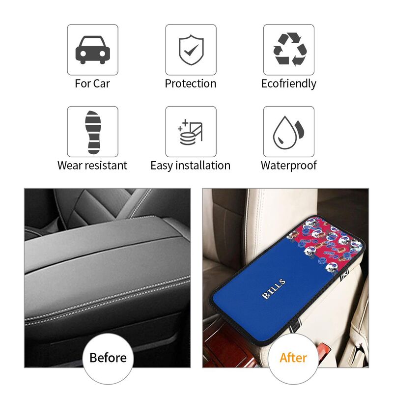 Buffalo Bills print Car center console armrest pad car armrest protective cover