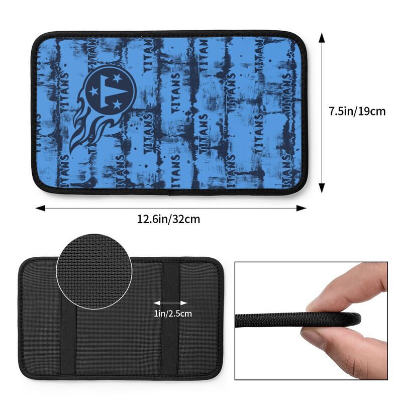 Tennessee Titans print Car armrest box protective cover car center console armrest pad