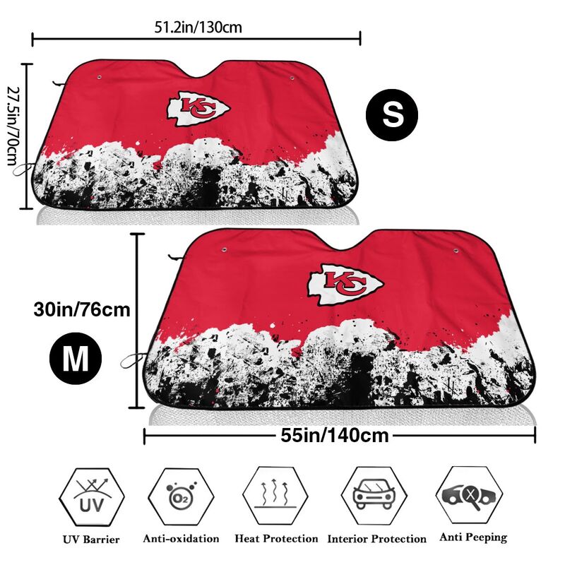 Kansas City Chiefs Print car front windshield sunshade car windshield sunshade (multi size)
