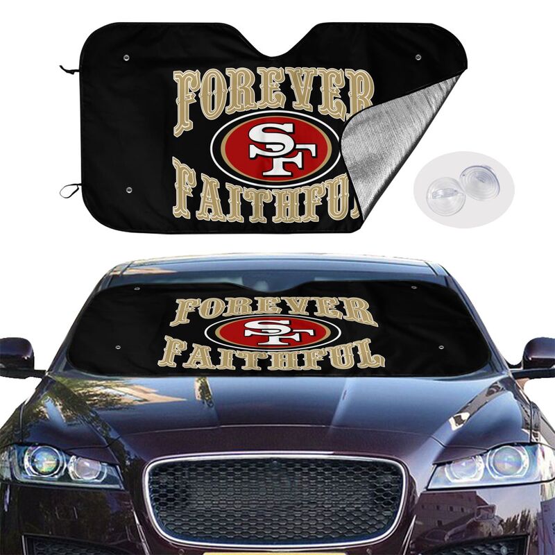 San Francisco 49ers 3 Printed multi size front windshield sunshade car windshield sunshade