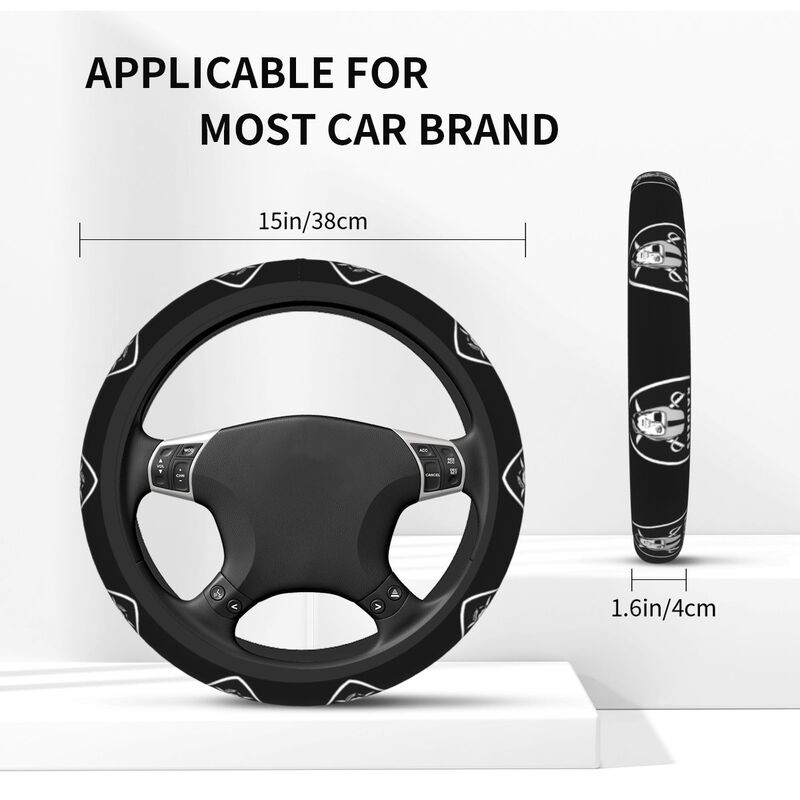 Las Vegas Raiders Printed breathable elastic steering wheel anti slip cover