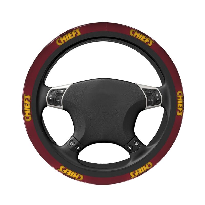 Kansas City Chiefs Printed elastic steering wheel cover anti slip breathable