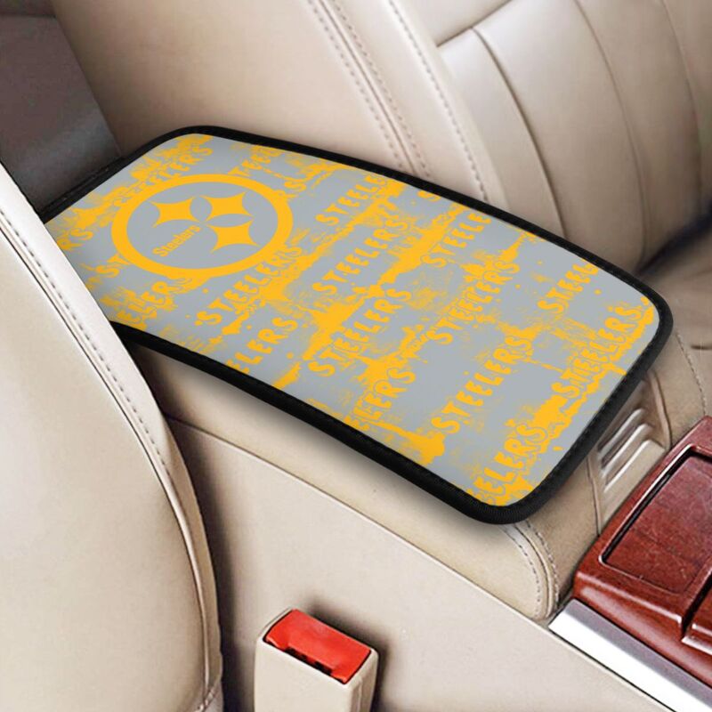 Pittsburgh Steelers print Car armrest box protective cover car center console armrest pad