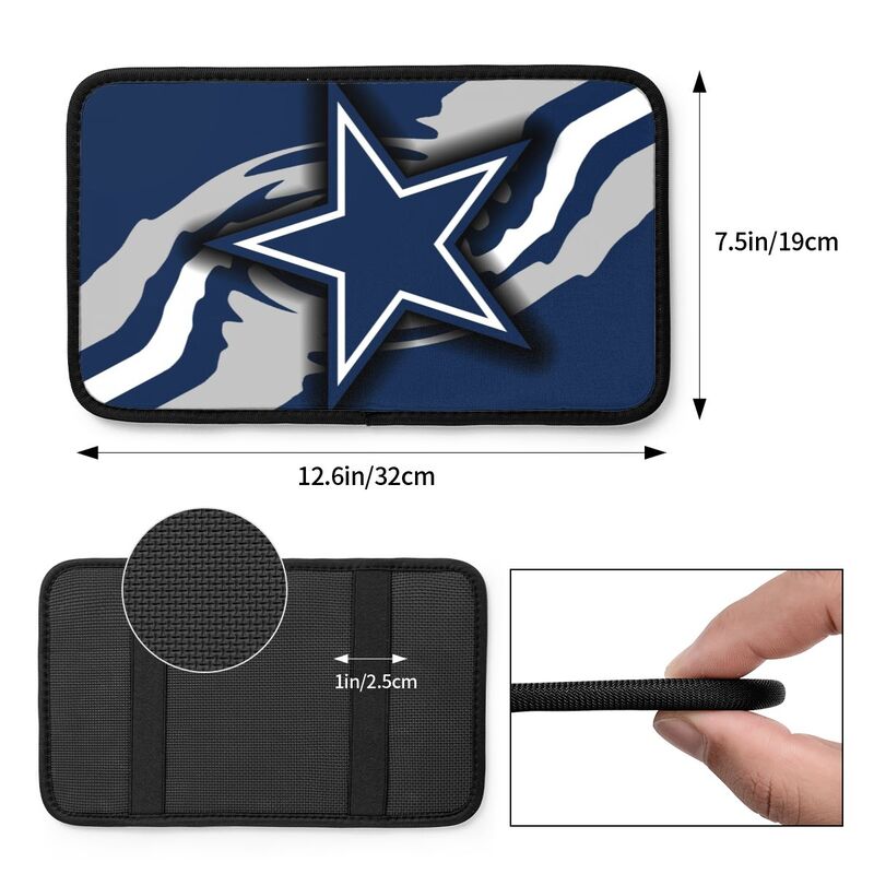 Car armrest box pad Dallas Cowboys7 Printed central armrest box pad anti slip pad