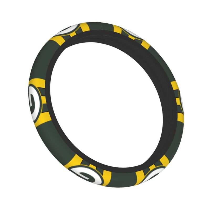 Green Bay Packers 3 Printed breathable elastic steering wheel cover anti slip cover