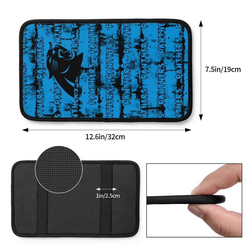 Carolina Panthers print Car armrest box protective cover car center console armrest pad