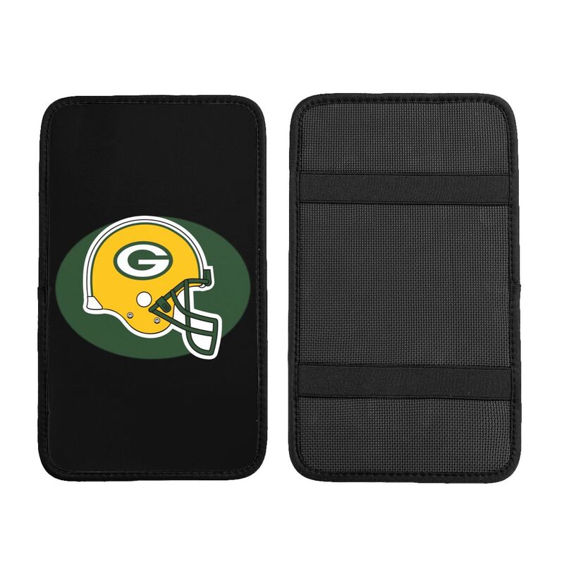 Car armrest box pad Green Bay Packers 4 Printed central armrest box pad protective pad