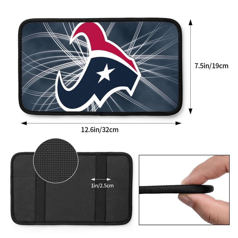 Car armrest box pad Houston Texans6 Printed central armrest box pad anti slip pad