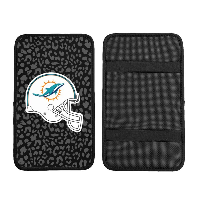 Miami Dolphins 2 print Car handrail box cushion Personalized car armrest cover