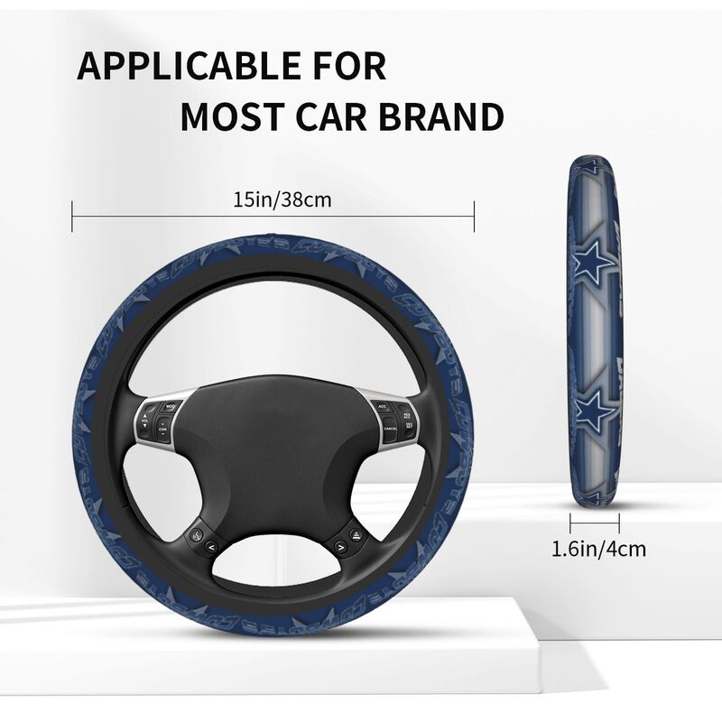 Dallas Cowboys Printed elastic steering wheel cover car steering wheel protective cover