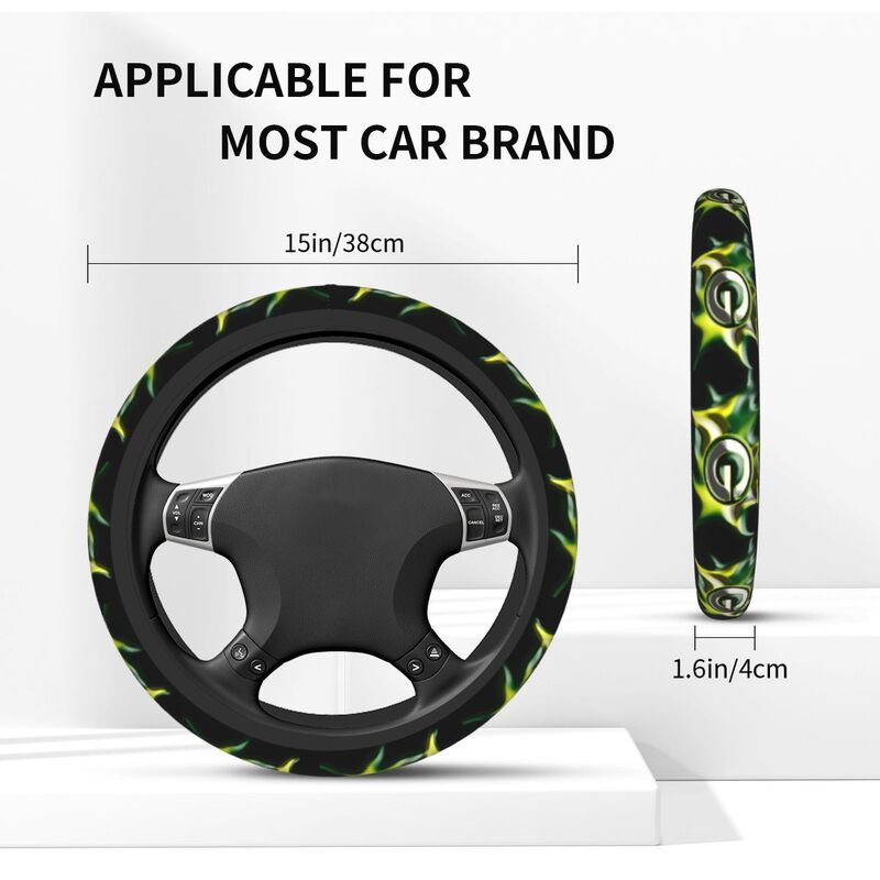 Green Bay Packers 3 Printed breathable anti slip cover elastic steering wheel cover