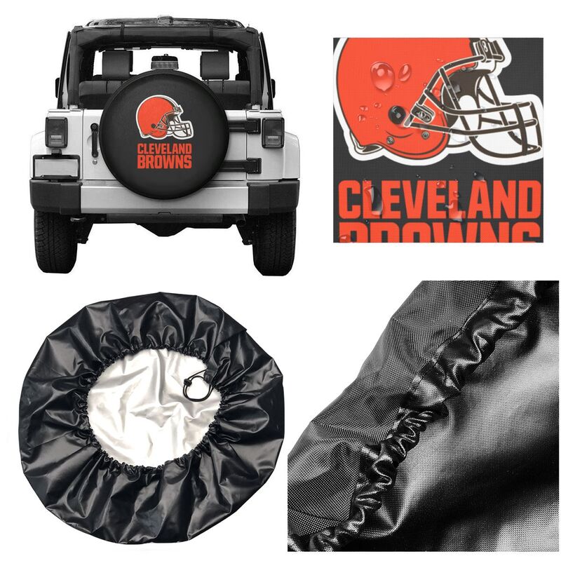 Cleveland Browns 3 Printing tire protection cover car sun protection tire protection covers