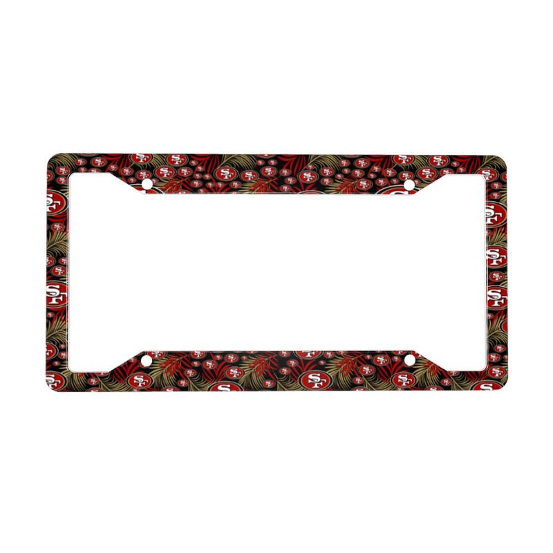 San Francisco 49ers Print Car license plate frame four hole license plate holder (one pair)