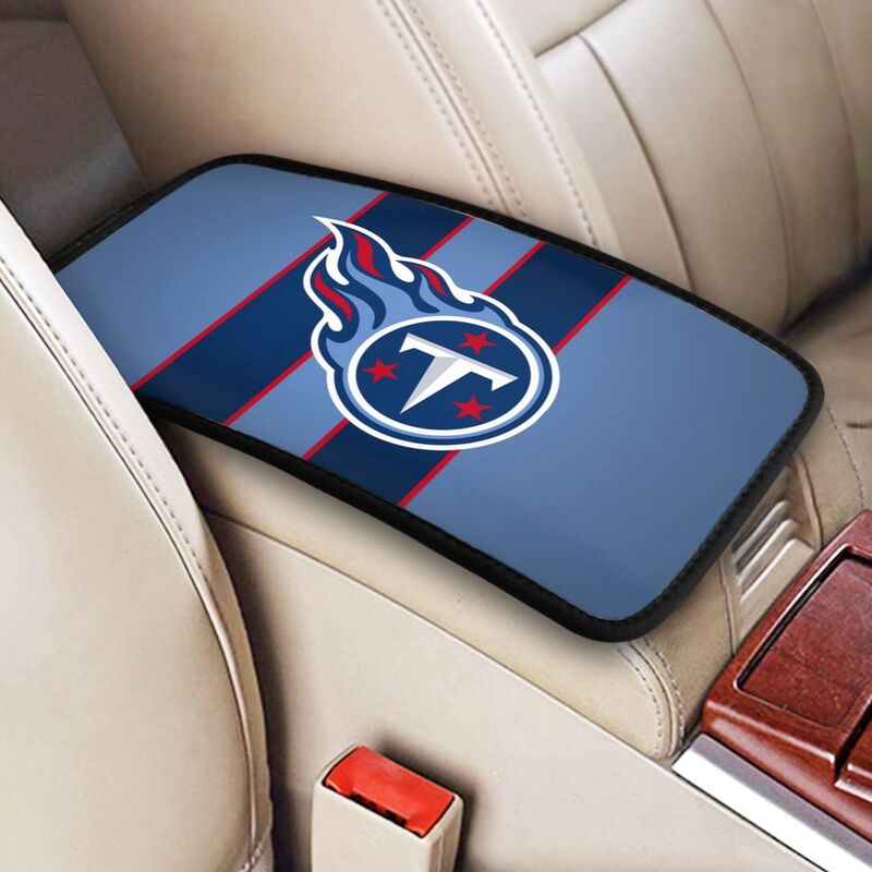 Car armrest box pad Tennessee Titans7 Printed central armrest box pad anti slip pad