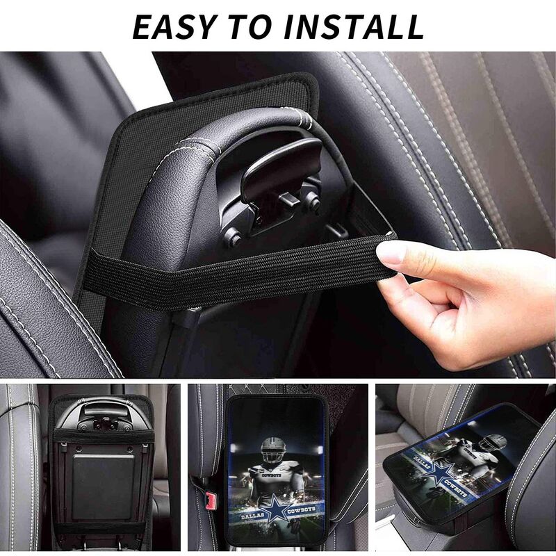 Car armrest box pad Dallas Cowboys1 Printed central armrest box pad anti slip pad