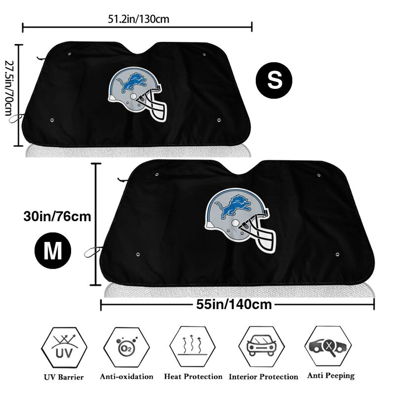 Detroit Lions 2 Printing suitable for front Car windshield sunshades Car windshield sunshades