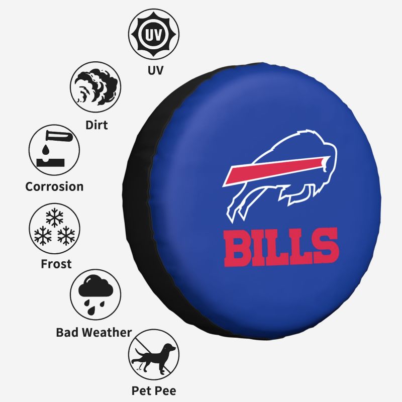 Buffalo Bills 3 Car tire protective cover waterproof and dustproof tire cover