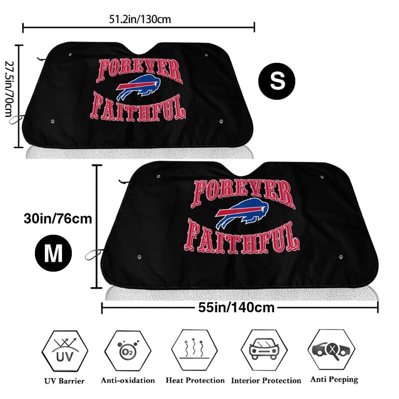 Buffalo Bills Printing car multi size front windshield sunshade car windshield sunshade